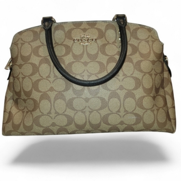 Vintage Coach Lillie Signature Carryall In Signatue Canvas Gold Tone Hardware - Picture 14 of 16